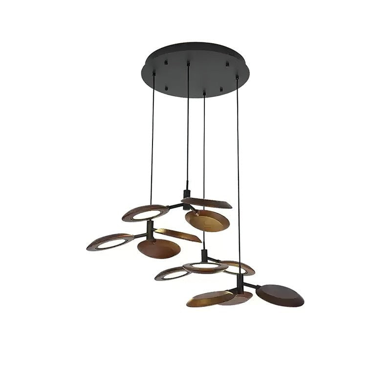 Natural Floating Wood LED Chandelier