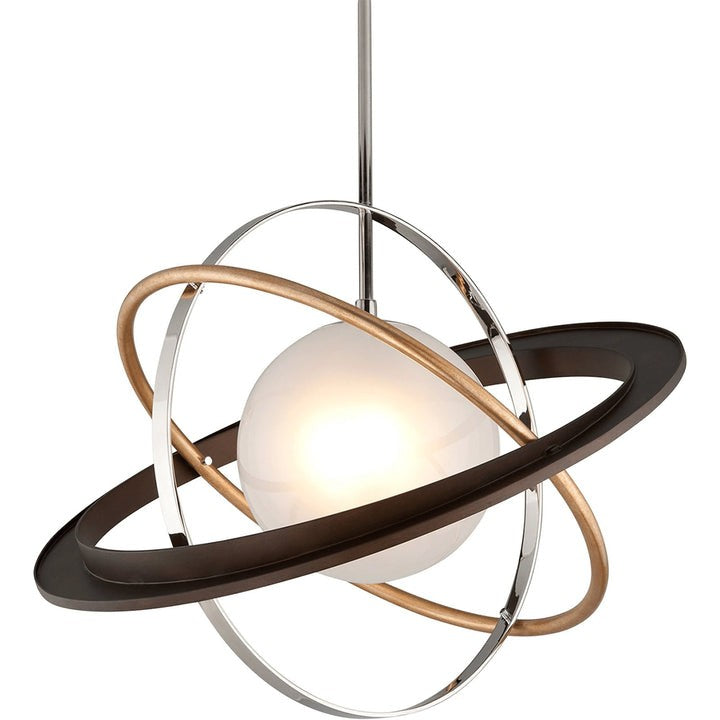 Orbital Ring Frosted Glass Pendant Light