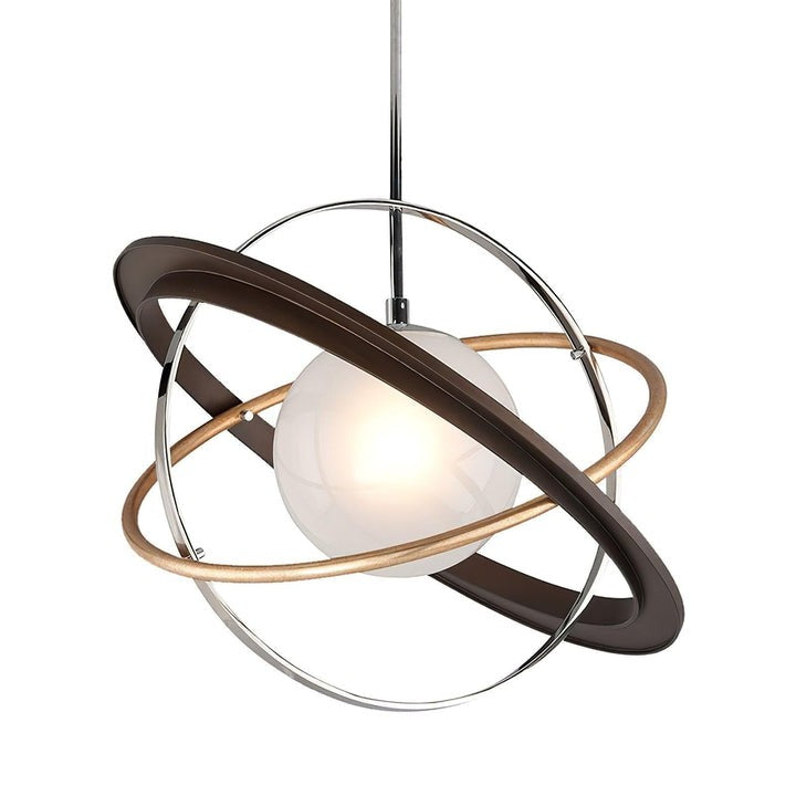 Orbital Ring Frosted Glass Pendant Light