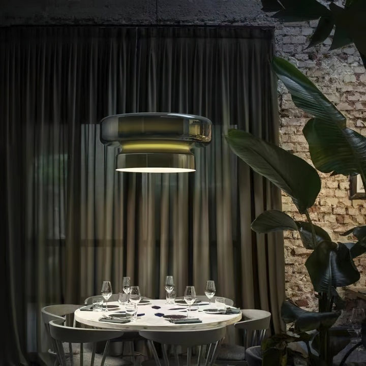 Organic Blown Glass Dome Pendant Light