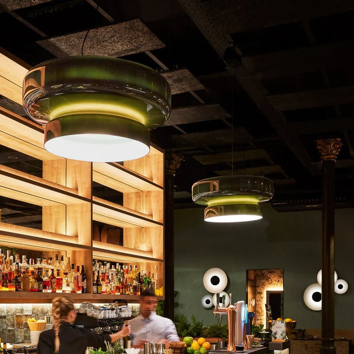 Organic Blown Glass Dome Pendant Light