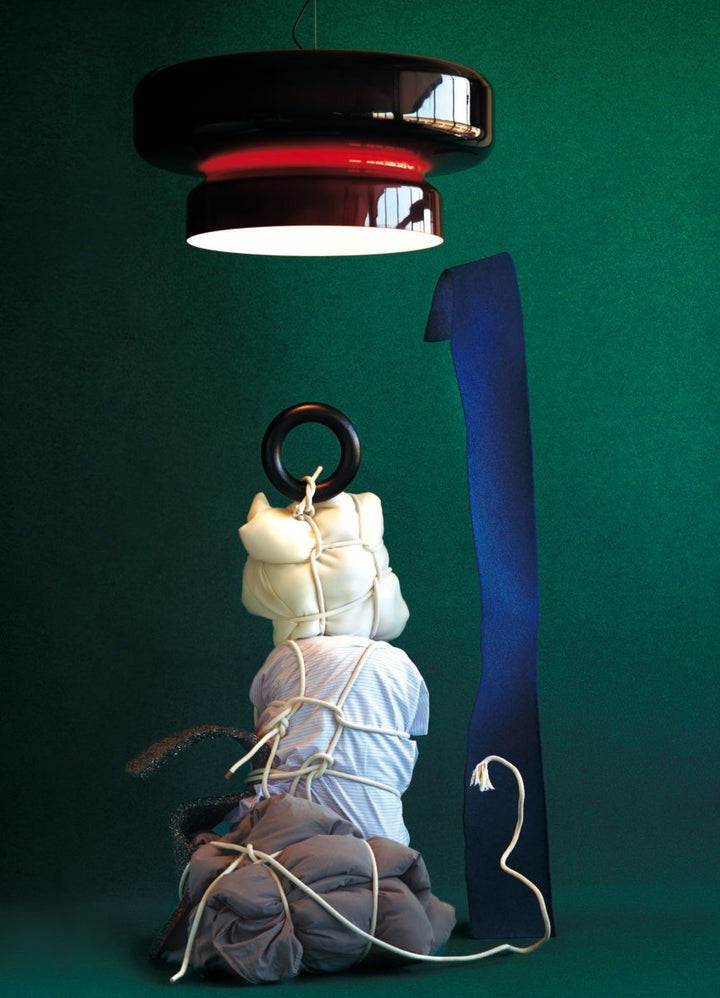 Organic Blown Glass Dome Pendant Light