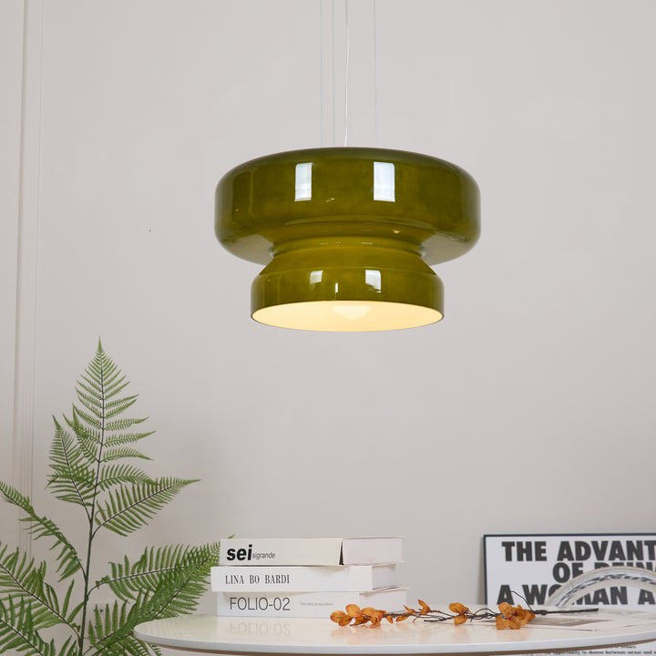 Organic Blown Glass Dome Pendant Light
