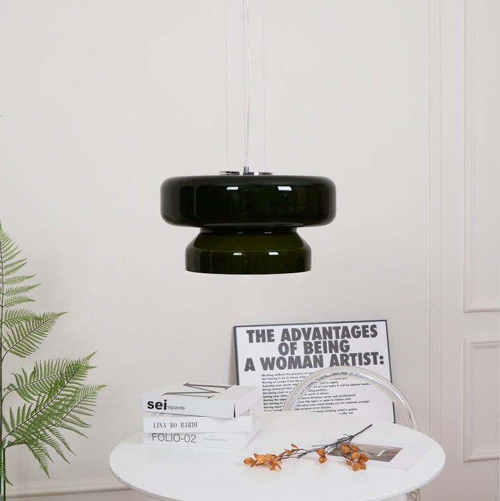 Organic Blown Glass Dome Pendant Light