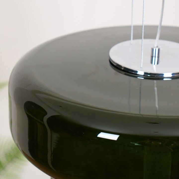 Organic Blown Glass Dome Pendant Light