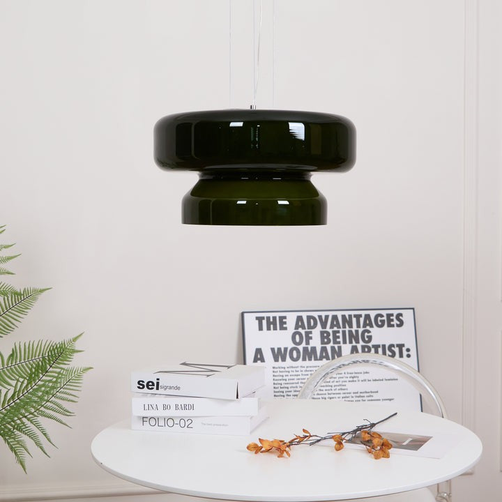 Organic Blown Glass Dome Pendant Light