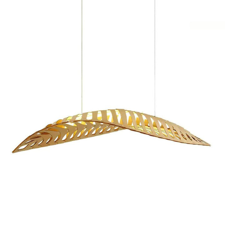 Organic Wooden Leaf LED Pendant Light