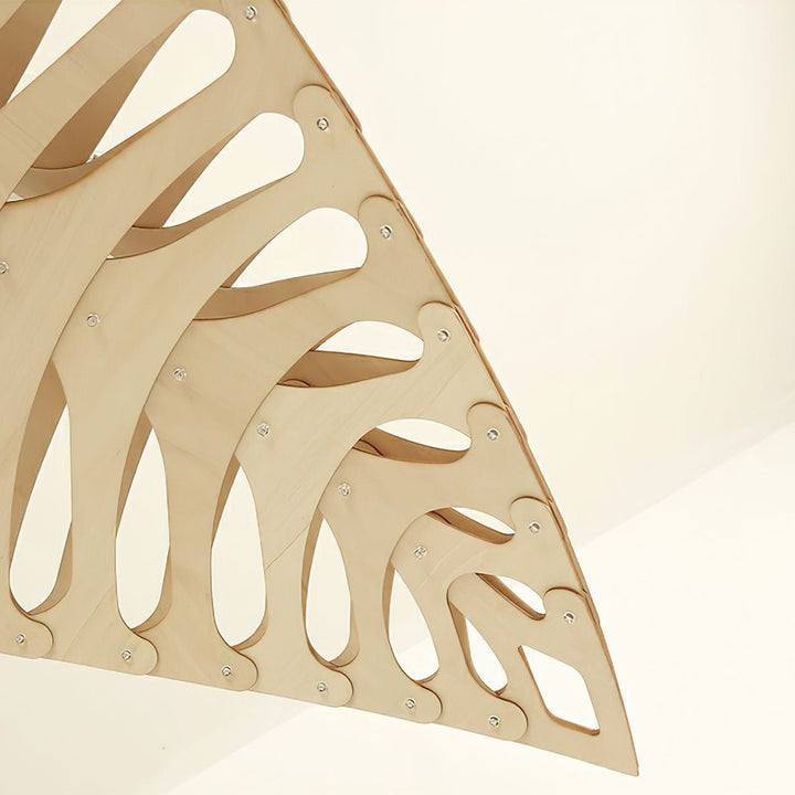 Organic Wooden Leaf LED Pendant Light