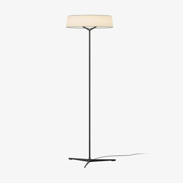Oriental Lantern LED Floor Lamp with Sleek Aluminum Stem
