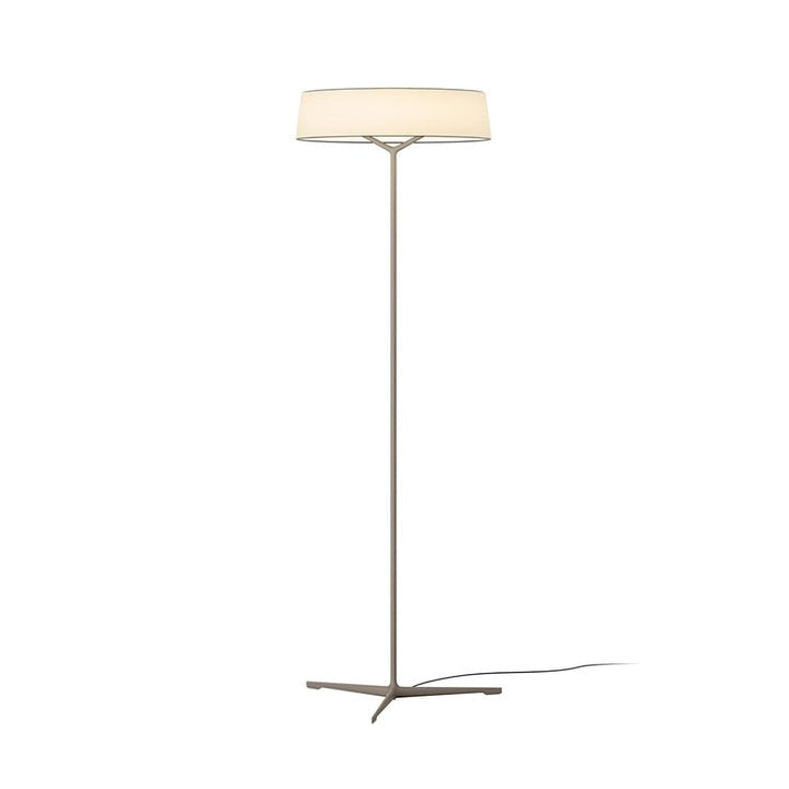 Oriental Lantern LED Floor Lamp with Sleek Aluminum Stem