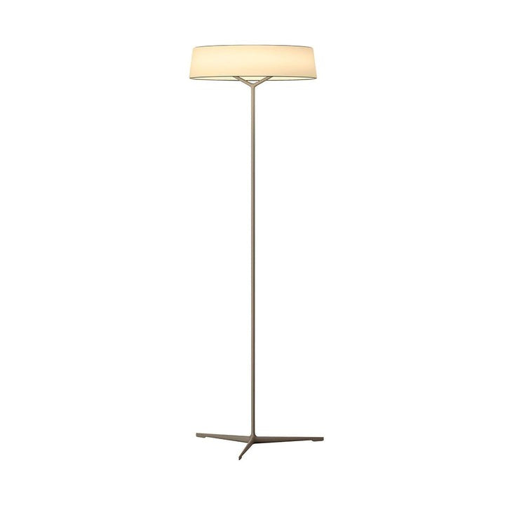 Oriental Lantern LED Floor Lamp with Sleek Aluminum Stem