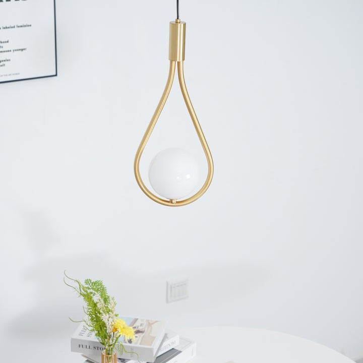 Pearl Glass Globe Pendant Light – 16cm Diameter