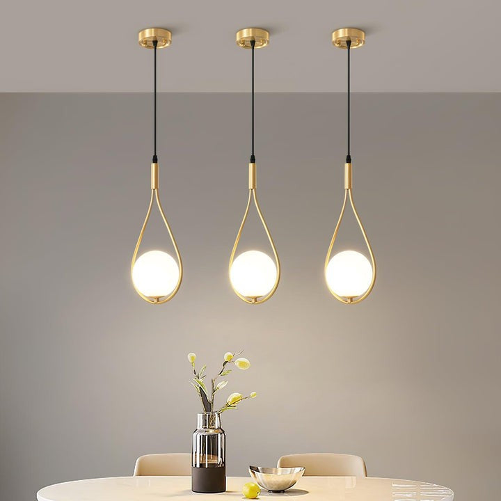 Pearl Glass Globe Pendant Light – 16cm Diameter