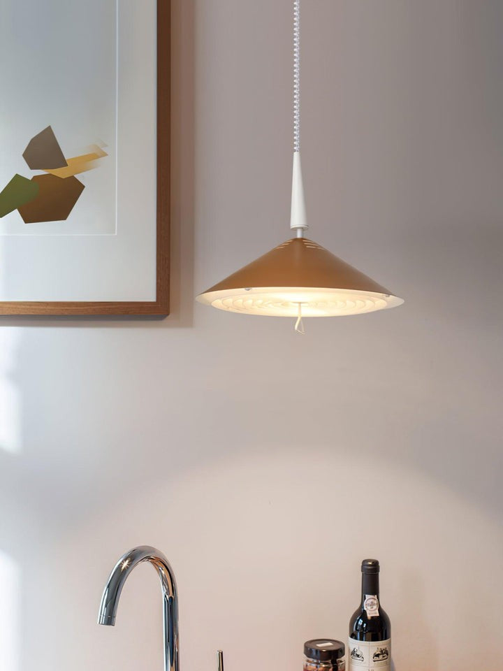 Retro Frosted Glass Pendant Light with Adjustable Cable