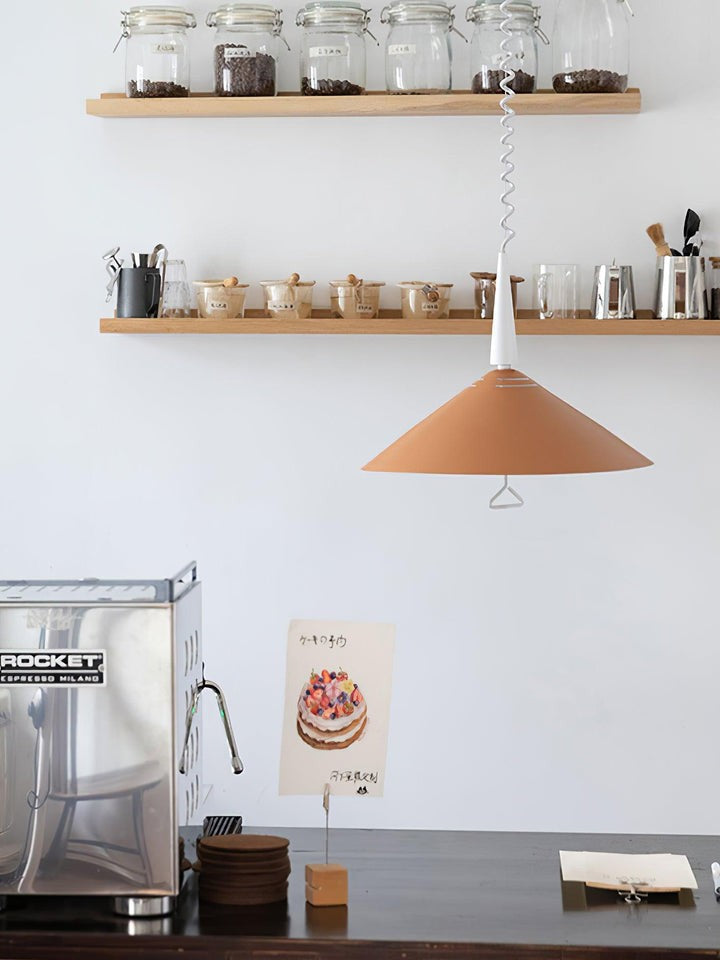 Retro Frosted Glass Pendant Light with Adjustable Cable