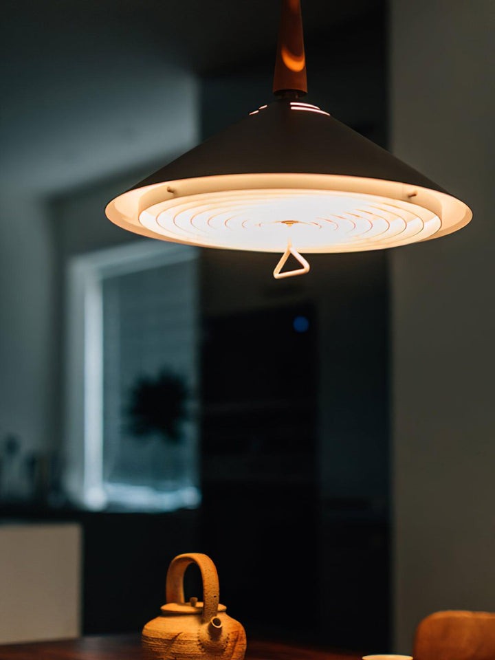 Retro Frosted Glass Pendant Light with Adjustable Cable