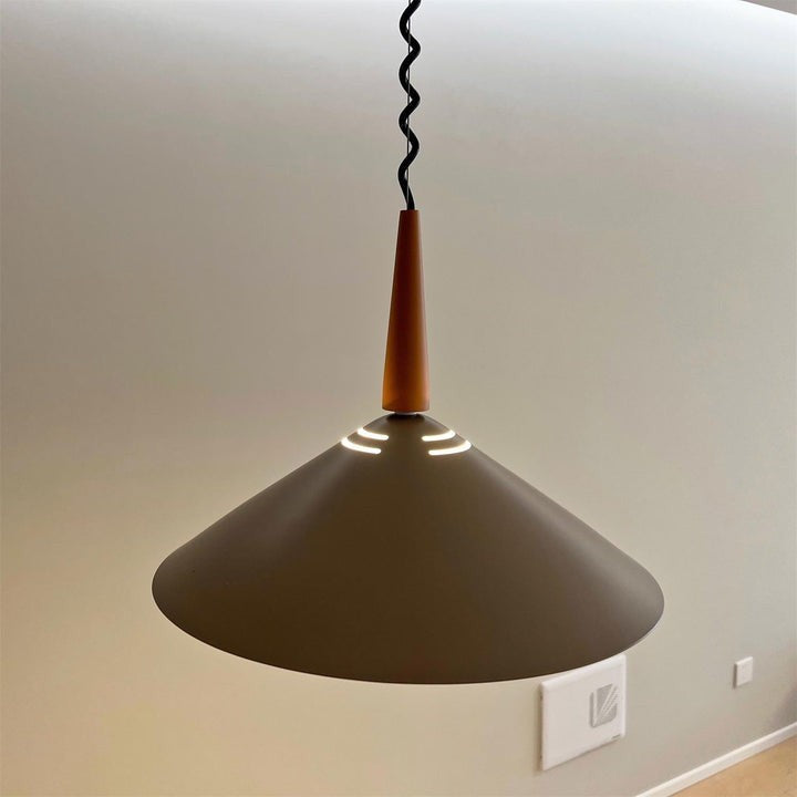Retro Frosted Glass Pendant Light with Adjustable Cable