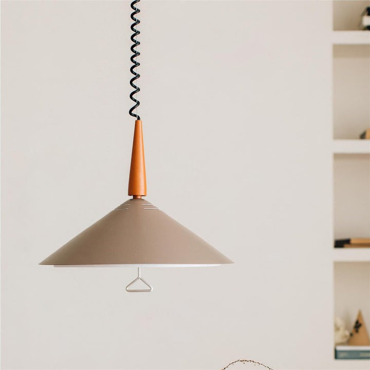Retro Frosted Glass Pendant Light with Adjustable Cable