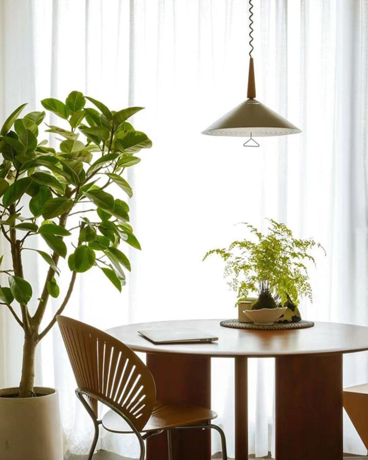 Retro Frosted Glass Pendant Light with Adjustable Cable