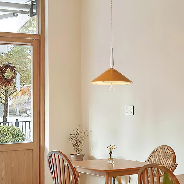 Retro Frosted Glass Pendant Light with Adjustable Cable