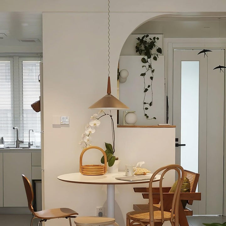 Retro Frosted Glass Pendant Light with Adjustable Cable