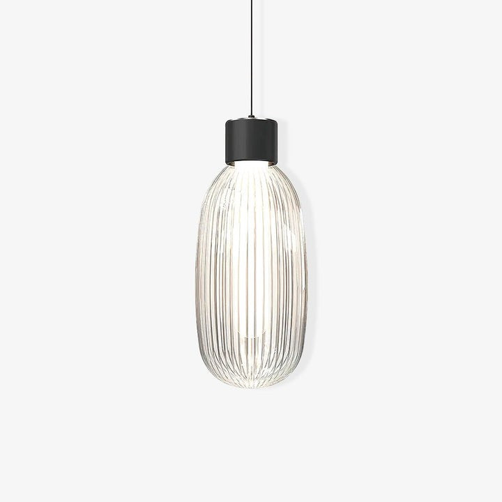 Ribbed Glass LED Pendant Light