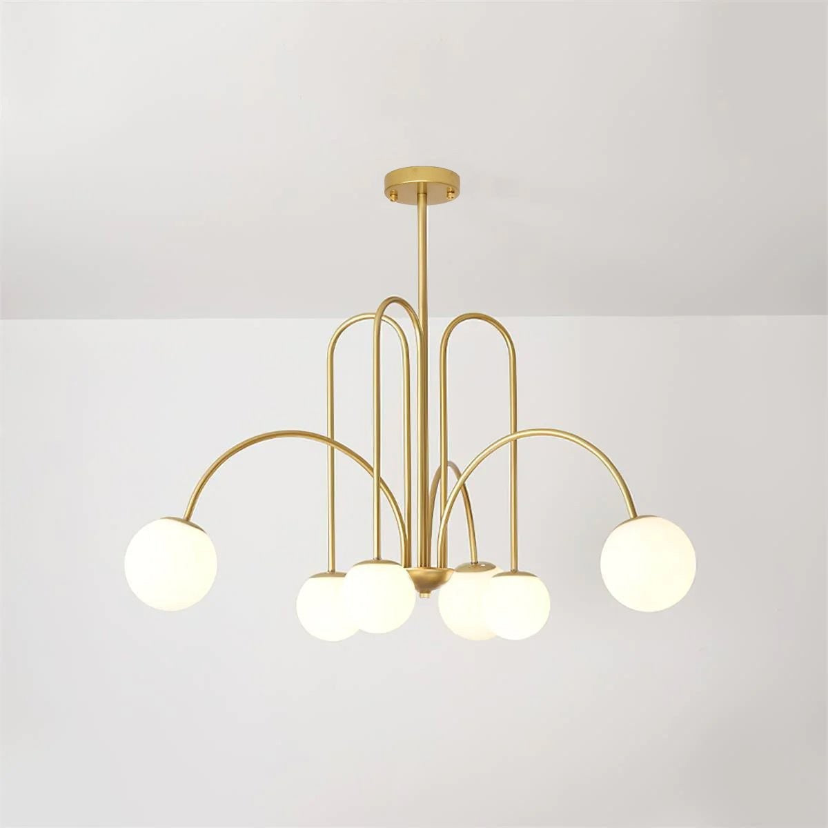 Rustic Iron and Glass Farmhouse Chandelier