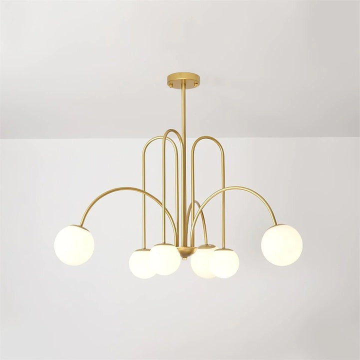 Rustic Iron and Glass Farmhouse Chandelier