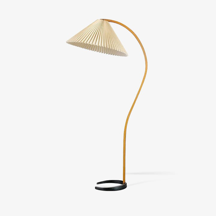 Scandinavian Beechwood & Iron LED Floor Lamp