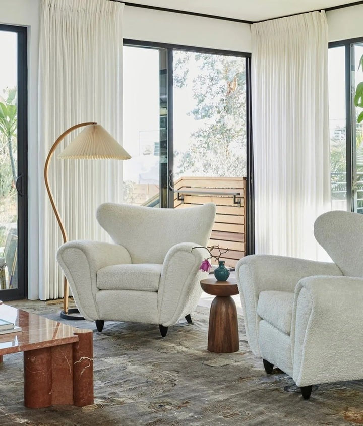 Scandinavian Beechwood & Iron LED Floor Lamp