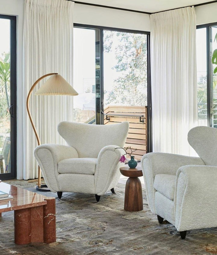 Scandinavian Beechwood & Iron LED Floor Lamp