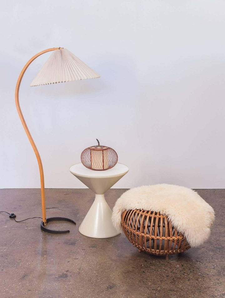 Scandinavian Beechwood & Iron LED Floor Lamp