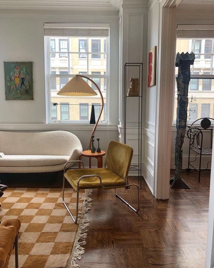 Scandinavian Beechwood & Iron LED Floor Lamp