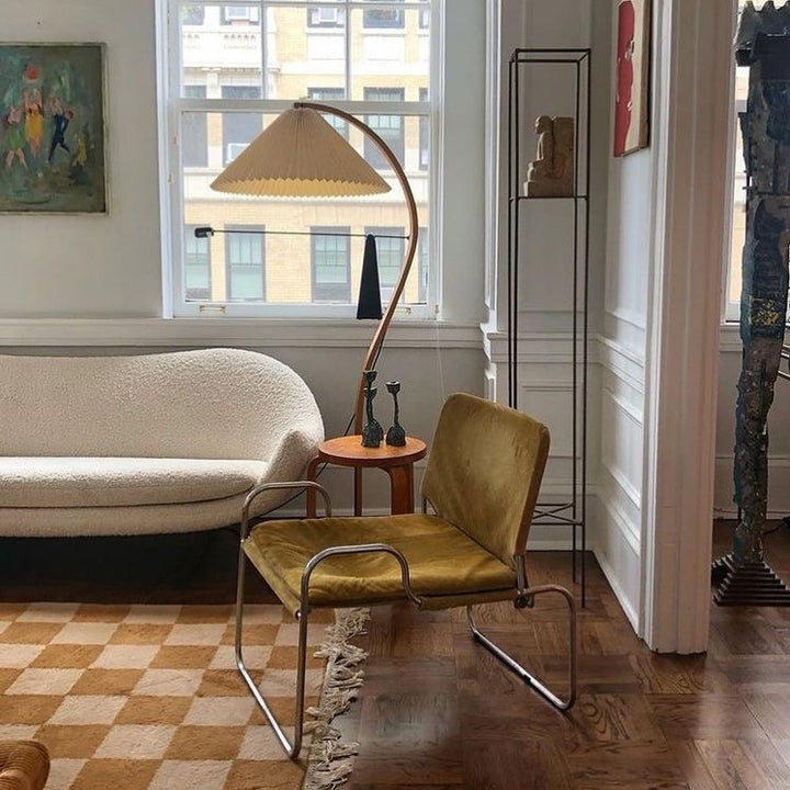Scandinavian Beechwood & Iron LED Floor Lamp