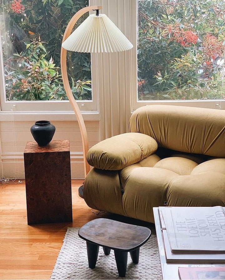 Scandinavian Beechwood & Iron LED Floor Lamp