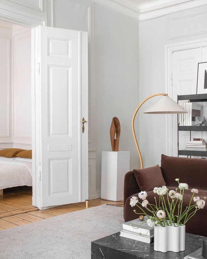 Scandinavian Beechwood & Iron LED Floor Lamp