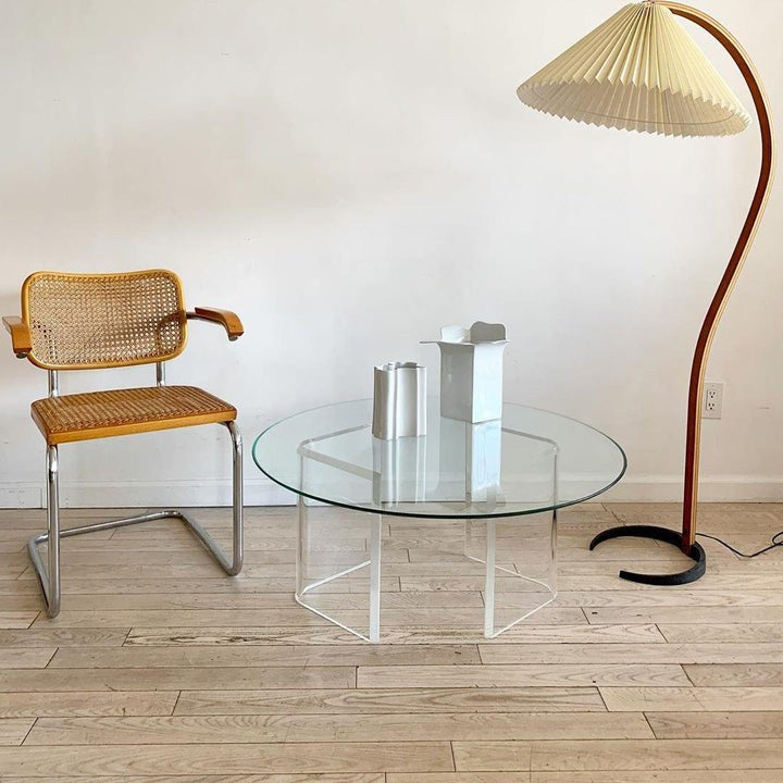 Scandinavian Beechwood & Iron LED Floor Lamp