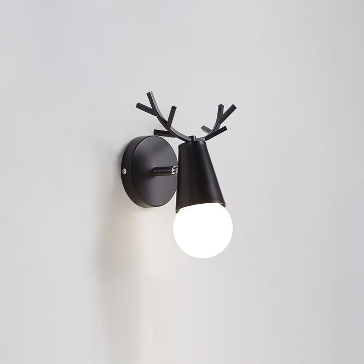 Scandinavian Deer Antler Wall Lamp