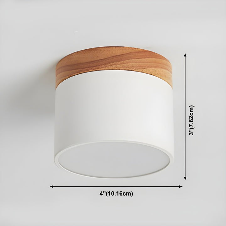 Scandinavian Wooden LED Ceiling Surface Downlight