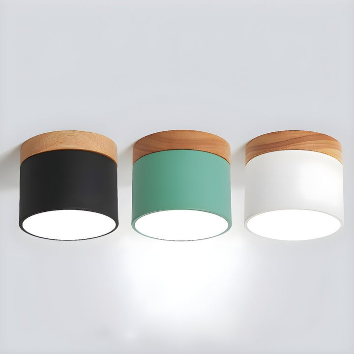 Scandinavian Wooden LED Ceiling Surface Downlight