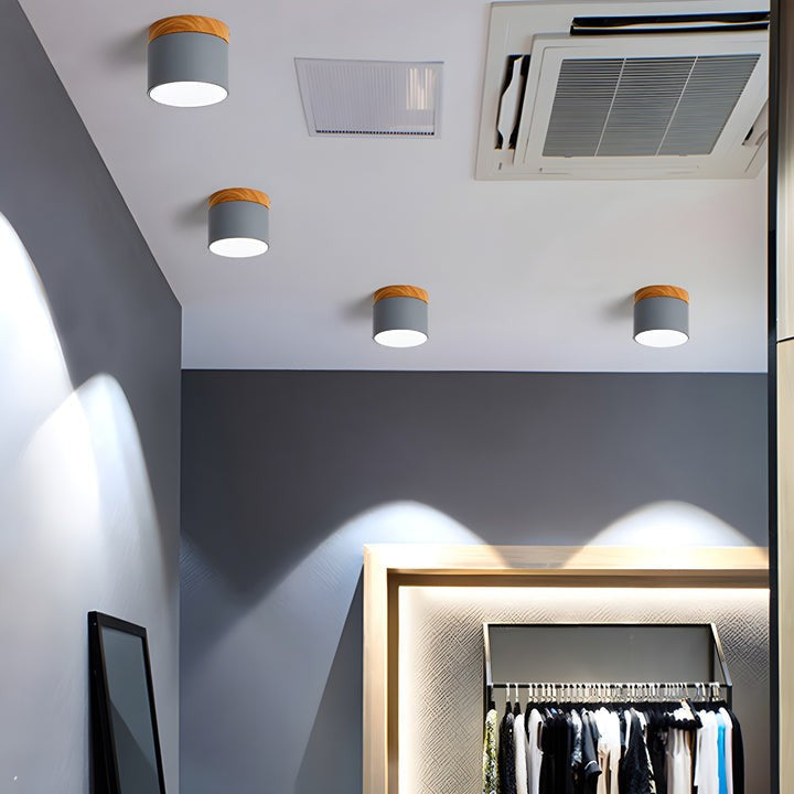 Scandinavian Wooden LED Ceiling Surface Downlight