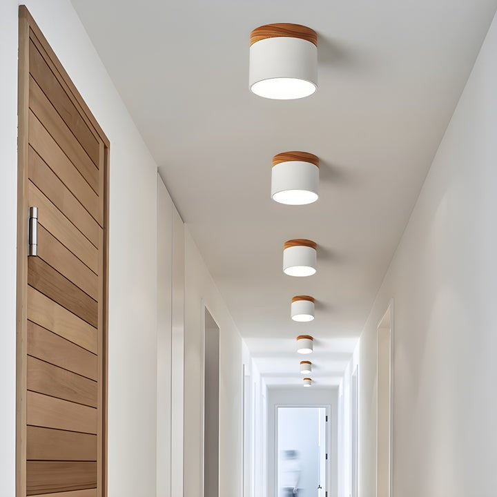 Scandinavian Wooden LED Ceiling Surface Downlight