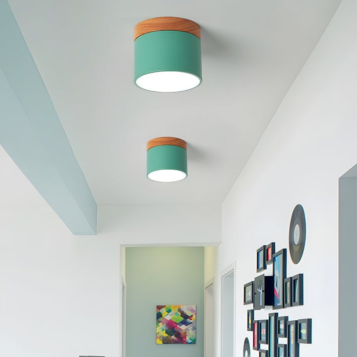 Scandinavian Wooden LED Ceiling Surface Downlight