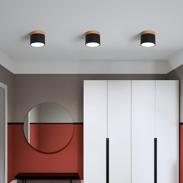 Scandinavian Wooden LED Ceiling Surface Downlight