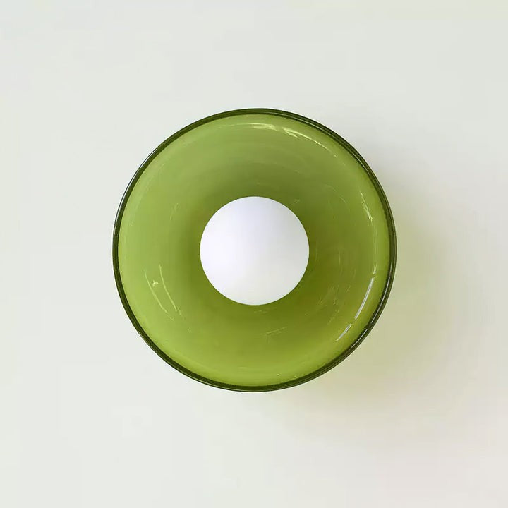 Sculptural LED Ceiling Light with Glass & Metal