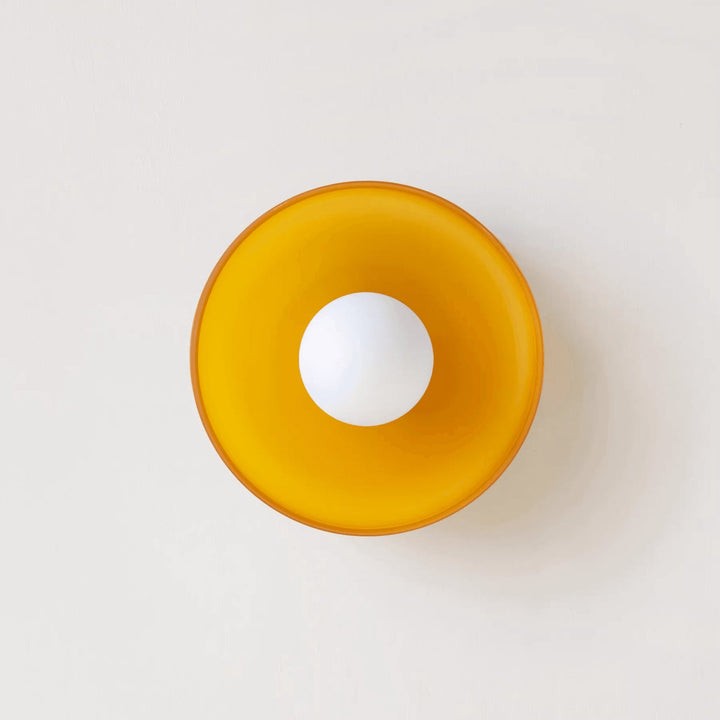 Sculptural LED Ceiling Light with Glass & Metal