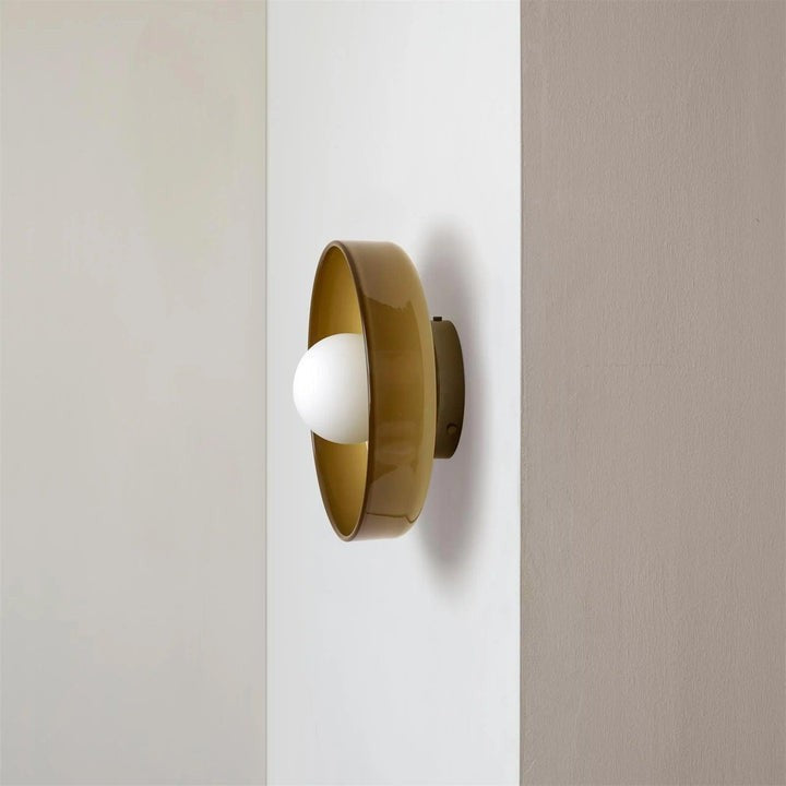 Sculptural LED Ceiling Light with Glass & Metal