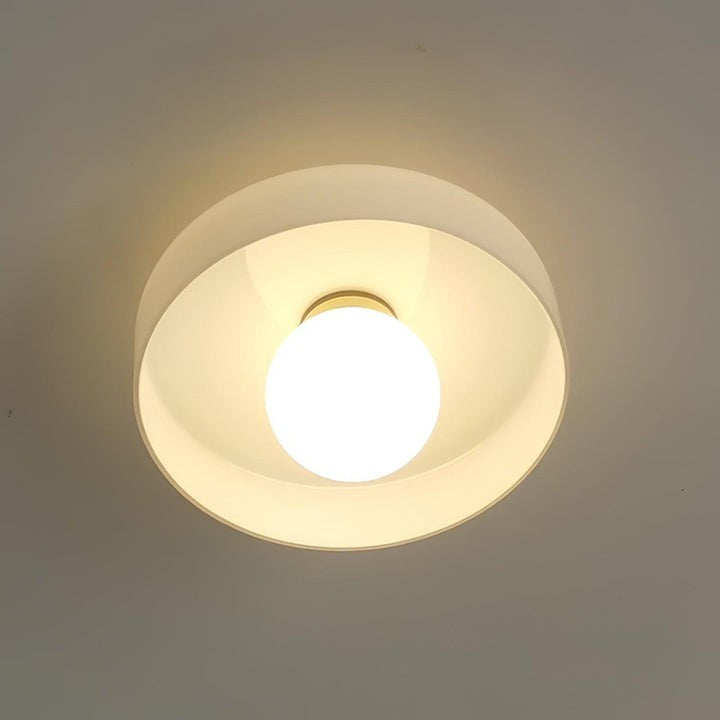 Sculptural LED Ceiling Light with Glass & Metal
