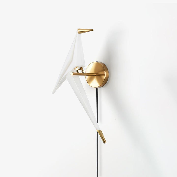 Serene Bird-Inspired Plug-In Wall Sconce