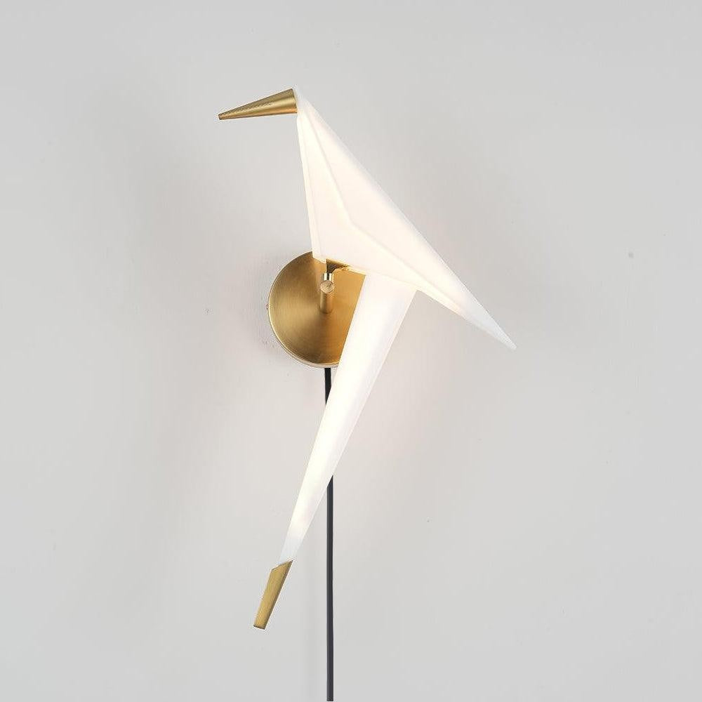 Serene Bird-Inspired Plug-In Wall Sconce